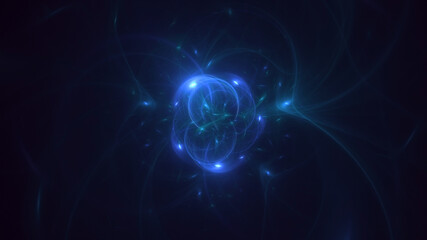 3D rendering abstract colorful fractal light background