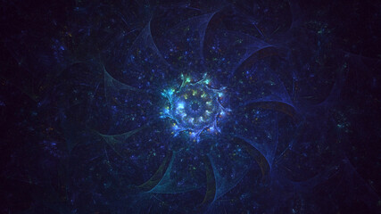 3D rendering abstract round light background