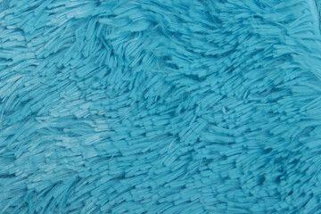 Blue artificial fluffy fur  texture