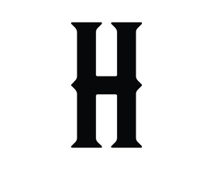 H letter vector creative design template elements