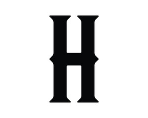 H letter vector creative design template elements