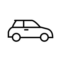 Car, taxi, vehicle icon. Isolated linear symbol. Transportation pictograms. 