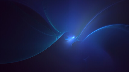 3D rendering abstract blue technology fractal background