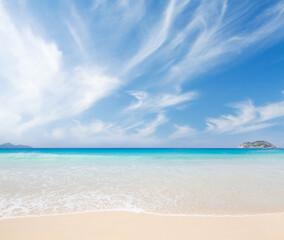 Sea landscape and sky with clouds