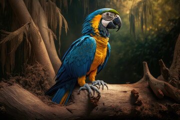 Blue and Gold Macaws are large macaws. Approximately 76-85 cm long, blue and gold Macaws have beautiful colors. Can be found in South America in Bolivia, Brazil, Peru, etc.