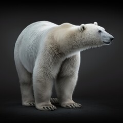 Obraz na płótnie Canvas polar bear isolated on black