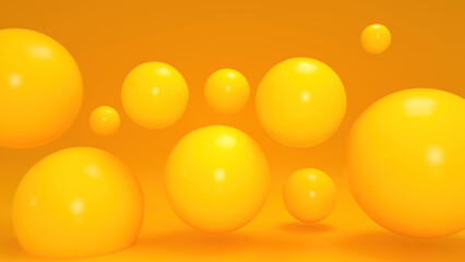 Yellow ball plastic background,yellow background