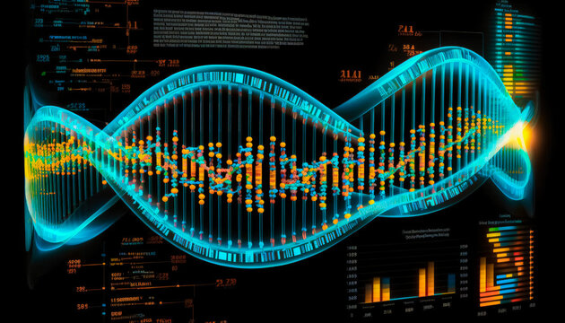 A Generative AI Illustration of 3D DNA Rendering