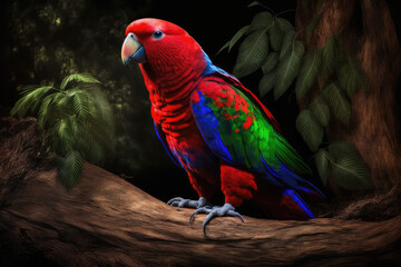 Eclectus parrot It is a parrot native to the Solomon Islands, Sumba, New Guinea and neighboring islands, northeastern Australia and the Maluku Islands 