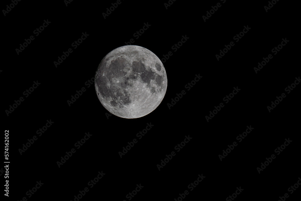 Wall mural under the light of the full moon