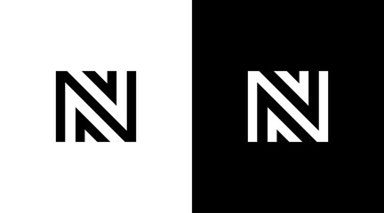 Letter n logo design initial vector monogram icon style template