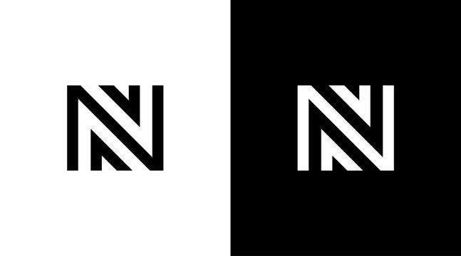 Letter n logo design initial vector monogram icon style template
