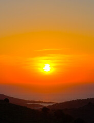 sunset in the mountains