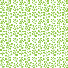 Green Spring Flower Pattern