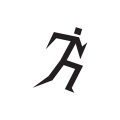 running man logo icon illustration.