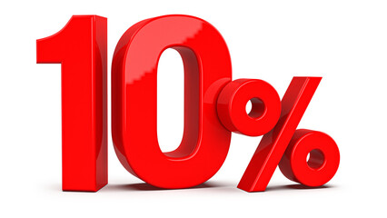 Promotion 10 Percent 3d red number percent Generative AI