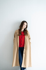 Naklejka premium 爽やかな若い女性