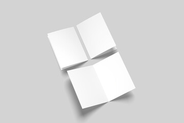 A4 Bifold Brochure Mockup Blank 