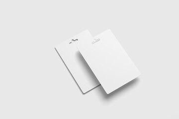 Hanging gift card mockup 