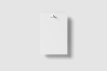 Hanging gift card mockup 