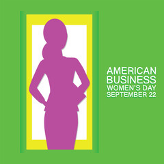American Business Women's Day . Design suitable for greeting card poster and banner