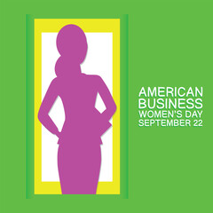 American Business Women's Day . Design suitable for greeting card poster and banner