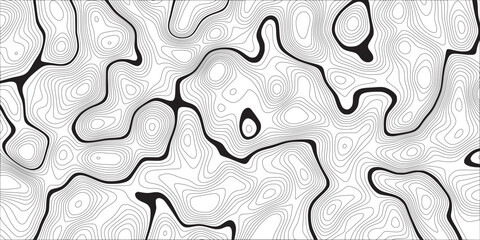 Black wavy lines and shapes, abstract vector background, creative pattern