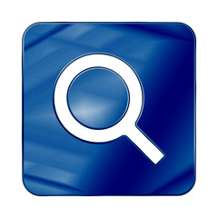 Dark Blue Colored Metal Chrome web icon search.