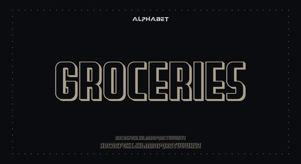 Abstract Fashion Best font alphabet. Minimal modern urban fonts for logo, brand, fashion, Heading etc. Typography typeface uppercase lowercase and number. vector illustration full Premium look