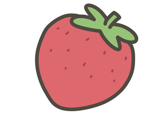 いちごの手書きイラスト