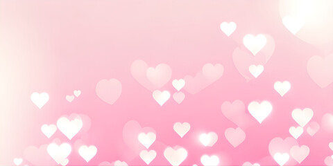 valentine background with white hearts, illustration, Generative, AI