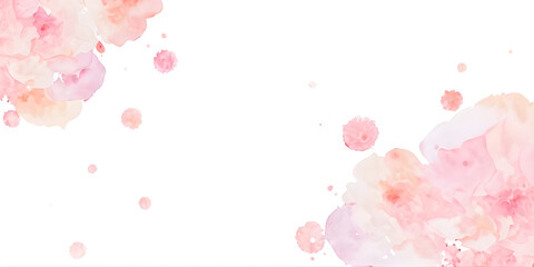 abstract pink color drops on white background, illustration, Generative, AI