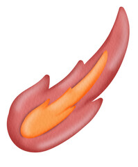 fire watercolor illustration 