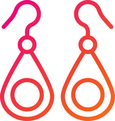 Earrings Vector Icon Design Illustration