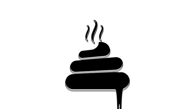 Black Shit icon isolated on white background. 4K Video motion graphic animation
