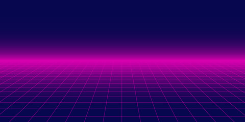 abstract retro futuristic wireframe background © berkahjayamaterial