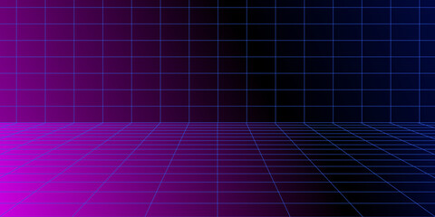 Retro neon futuristic for background design