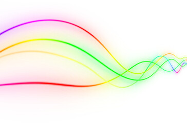 dynamic wavy glowing lines