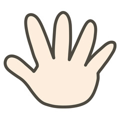 ハンドサインの手書きイラスト