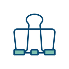 bulldog clip icon vector design template in white background