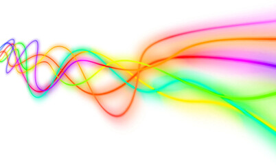 neon line with beautiful colorful light