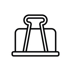 bulldog clip icon vector design template in white background
