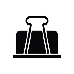 bulldog clip icon vector design template in white background