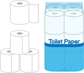 トイレットペーパーのイラスト