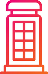 Phone booth Vector Icon Design Illustration