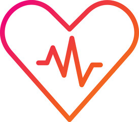 Heart rate Vector Icon Design Illustration