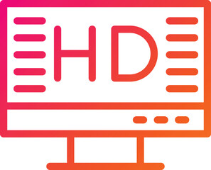 Hd screen Vector Icon Design Illustration