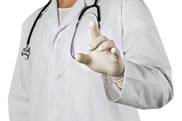 Doctor Pressing an Imaginary Button