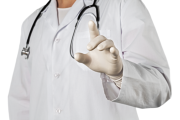 Doctor Pressing an Imaginary Button