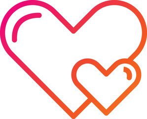 Hearts Vector Icon Design Illustration